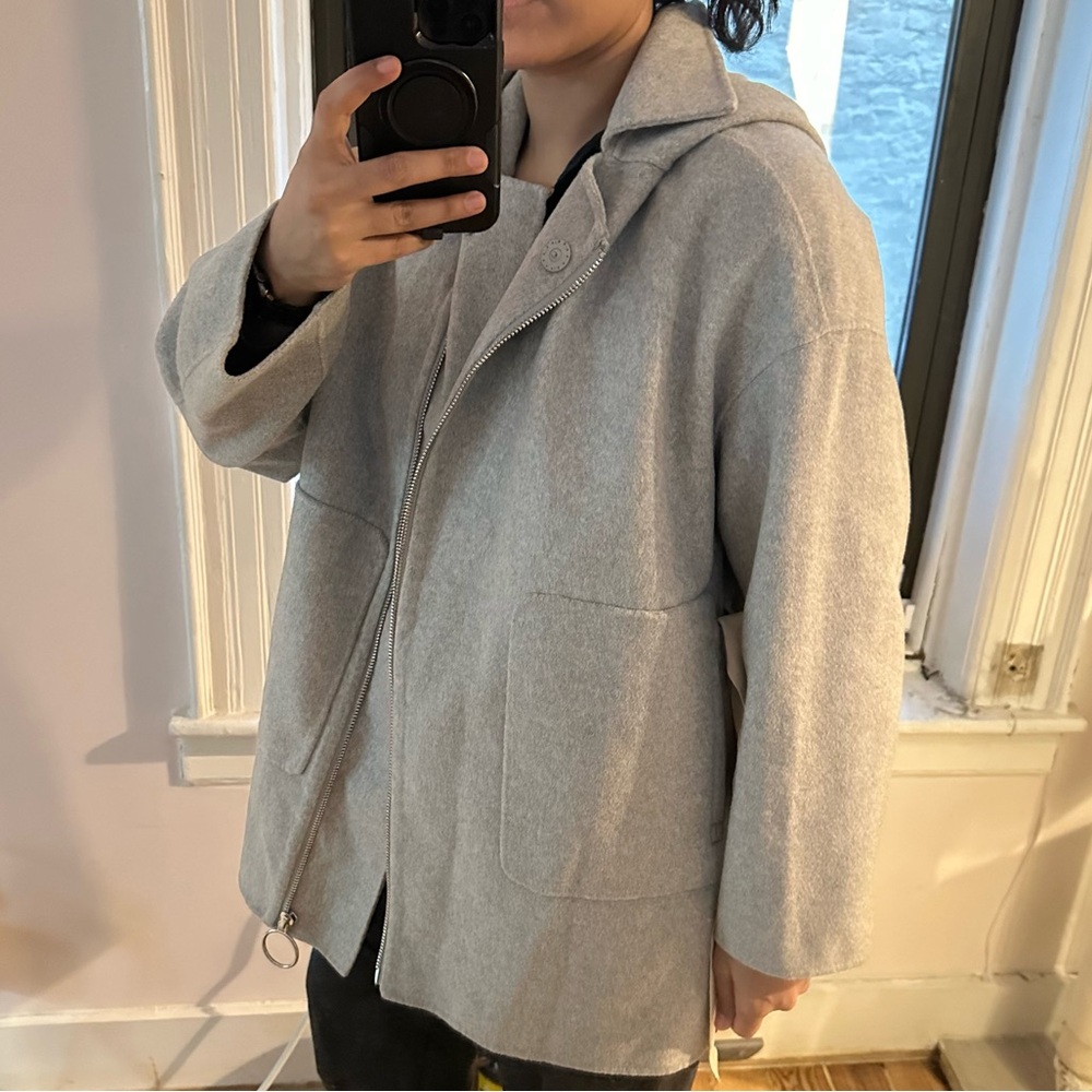 Jucy Judy cashmere wool cashmere silk coat jacket oversized boxy Korea designer - Picture 5 of 17